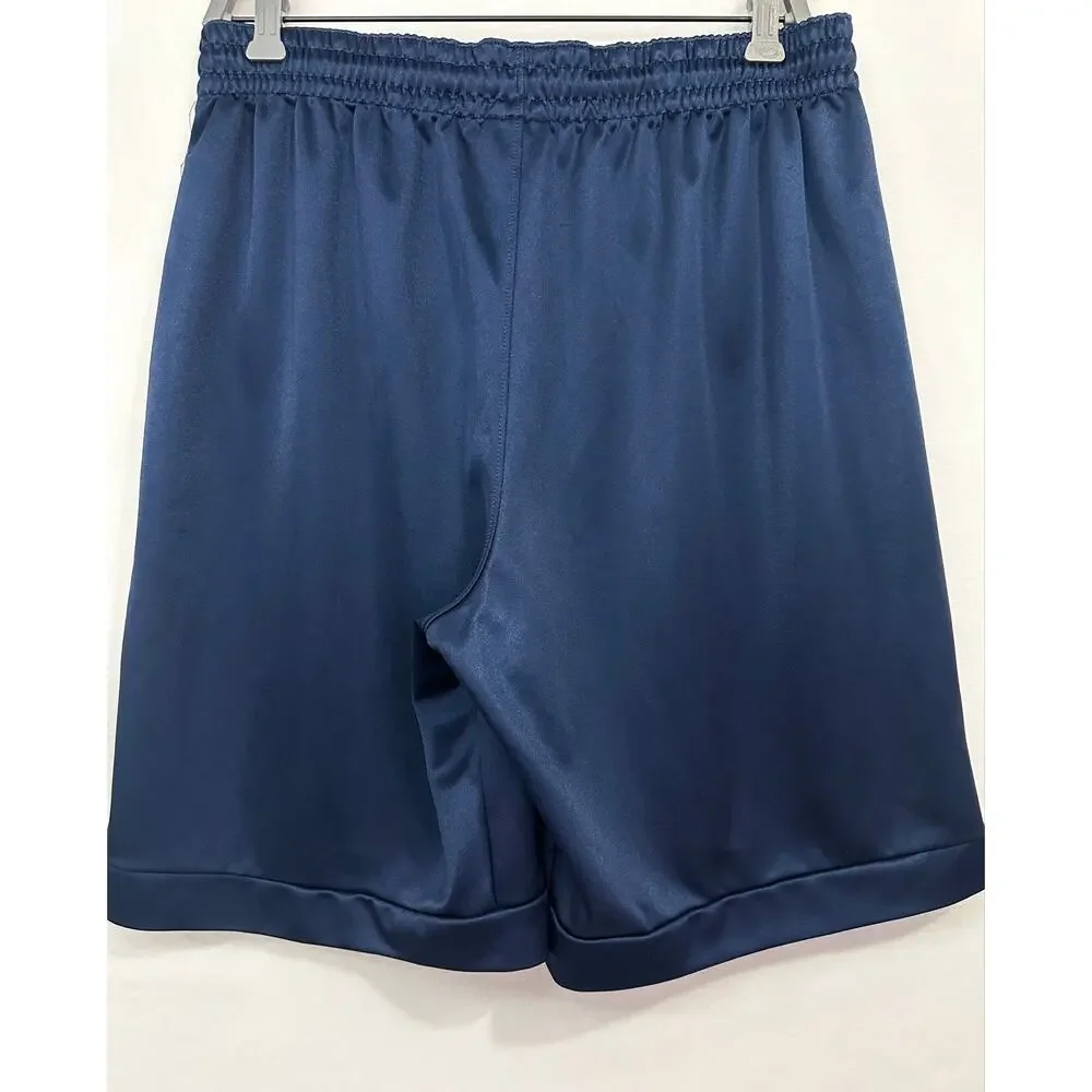 Vintage Jordan Navy Blue Basketball Shorts White L Logo Athletic Mesh Size Large